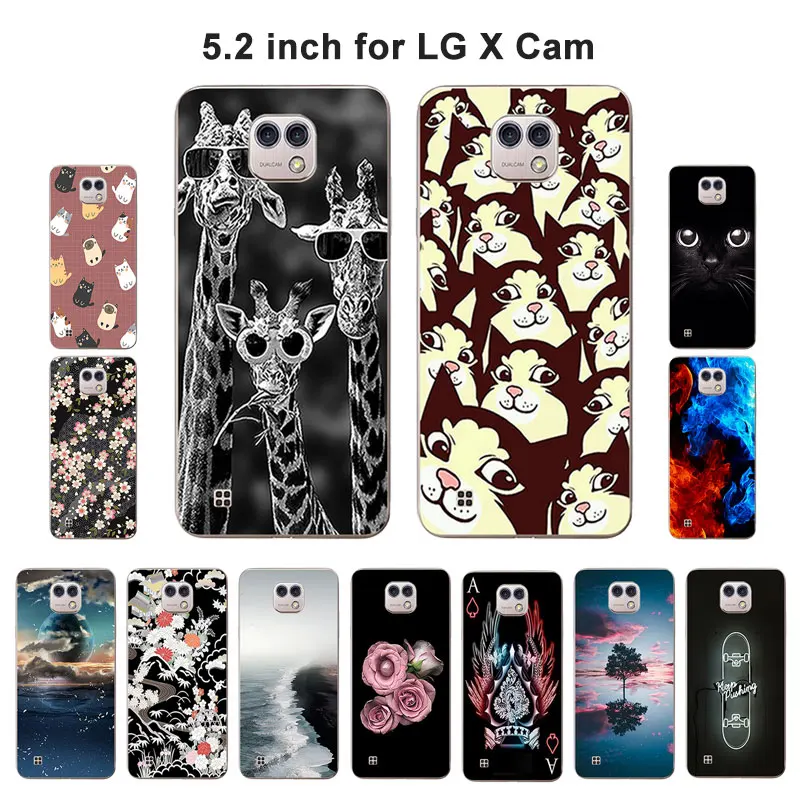 Силиконовые чехлы Fundas для LG X Cam K580 блестящие резиновые прозрачные из ТПУ K580DS