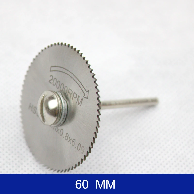 1 шт. 60 мм HSS вращающиеся циркулярные пильные диски режущие с 3 17 оправкой