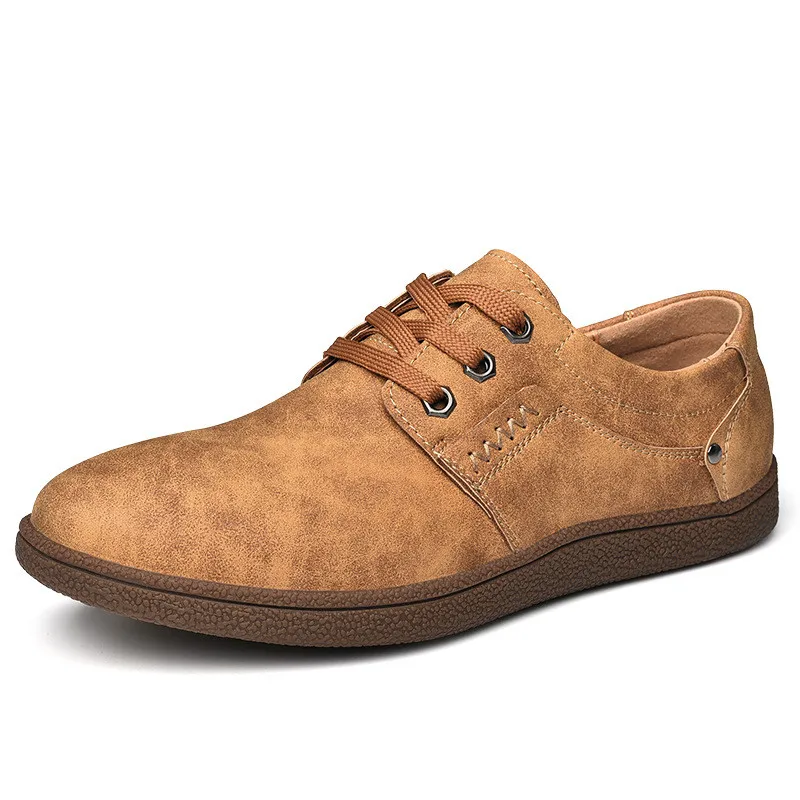 Yellow Shoes Merkmak/мужская повседневная обувь в британском стиле; обувь из натуральной кожи на плоской подошве; удобные лоферы; Мужская обувь; сезон весна-осень; прогулочная обувь - Цвет: Yellow Shoes
