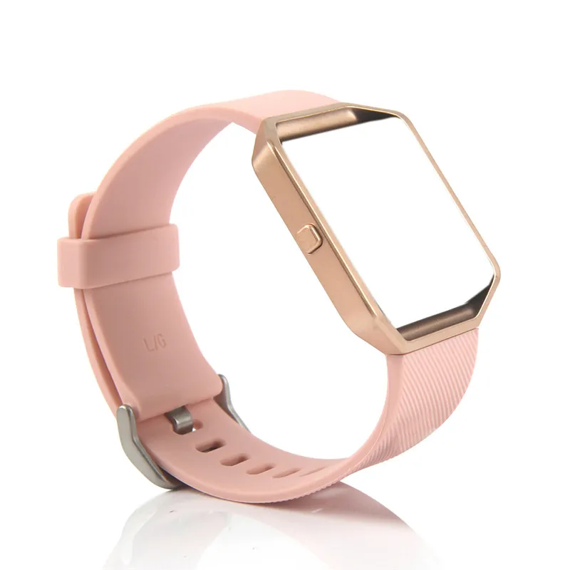 Bemorcabo для Fitbit Blaze Band, Мягкий силикон Конфета цвет спортивные часы ремешок с пряжкой для Fitbit Blaze большой размер