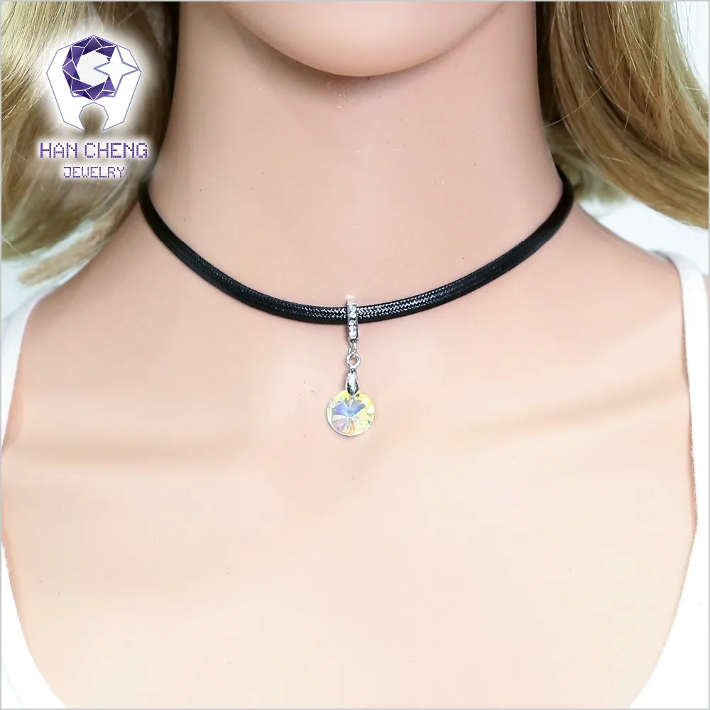 Новинка модное ожерелье HanCheng с подвеской крестом/листьями/круглым разноцветным