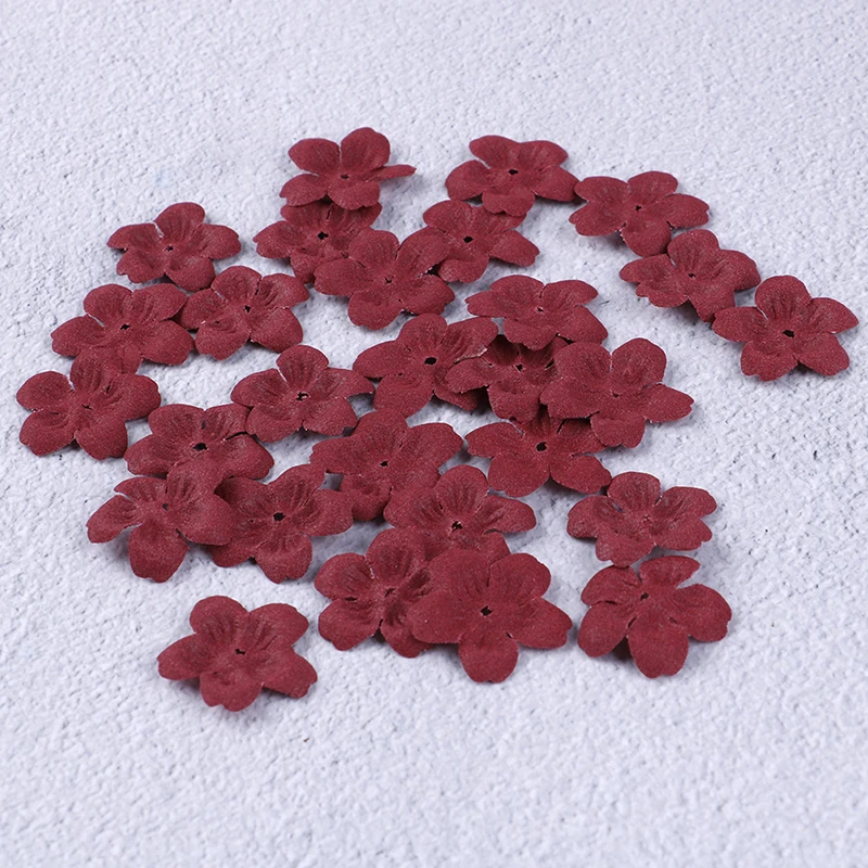 100 шт. маленькие Изысканные кожаные цветы искусственные ручной работы свадебное
