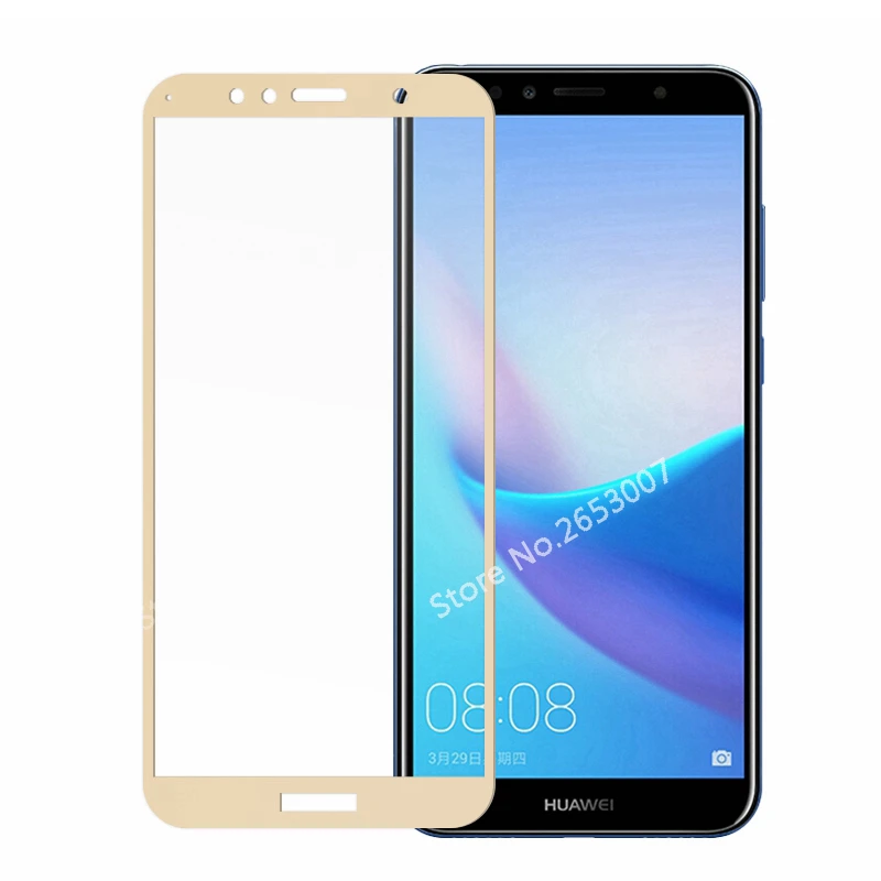 3D полное покрытие стекло для Huawei Honor 7A Pro 7C 5,45 5,7 5,99 дюймов защита для Huawei Y5 Y6 Y7 Y9 prime полный клей - Цвет: Золотой