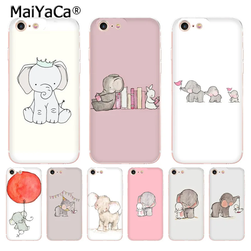 MaiYaCa слон питомник Искусство Слон прекрасный телефон аксессуары чехол для iPhone 8