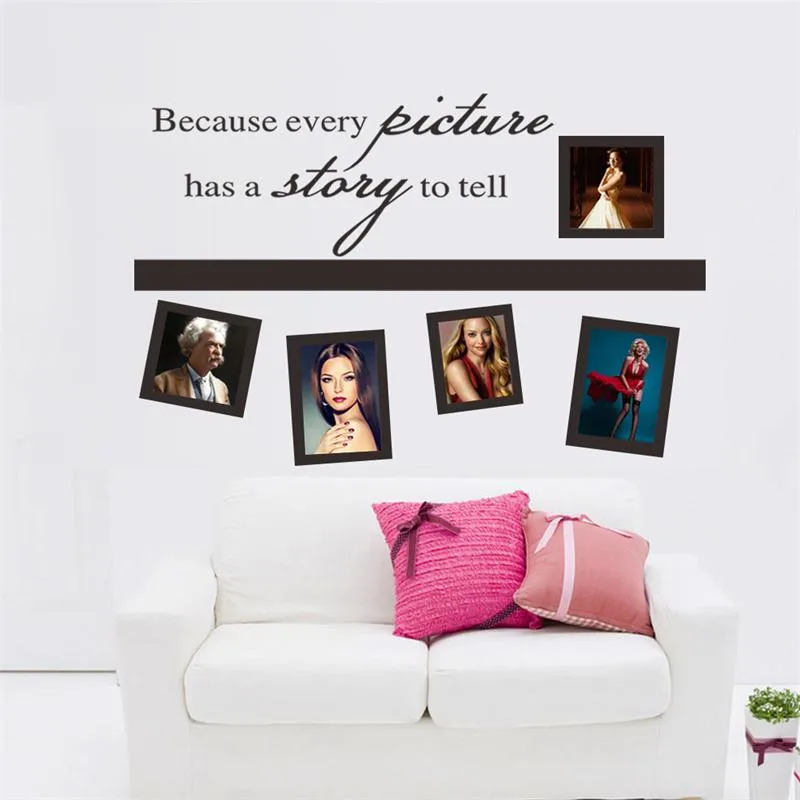DIY креативный милый дизайн фоторамка виниловая наклейка на стену с английским