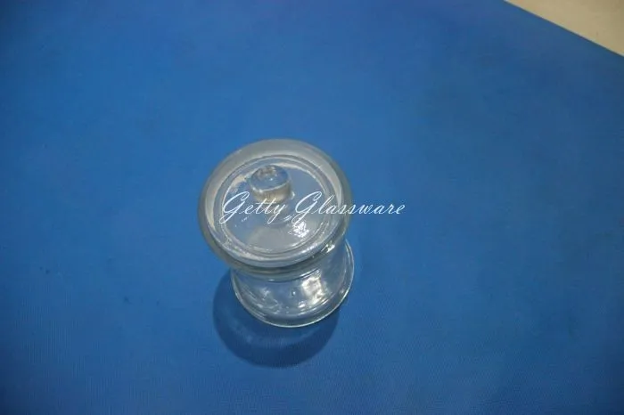 

Vintage museum specimen jar bottle 90x120mm, ground mouth with lid