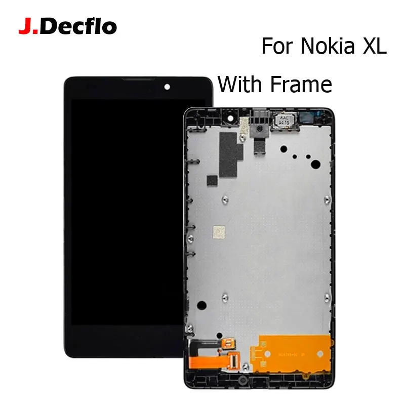 Для Nokia XL Dual SIM 1030 RM 1042 ЖК дисплей + сенсорный экран с рамкой полная сборка деталей