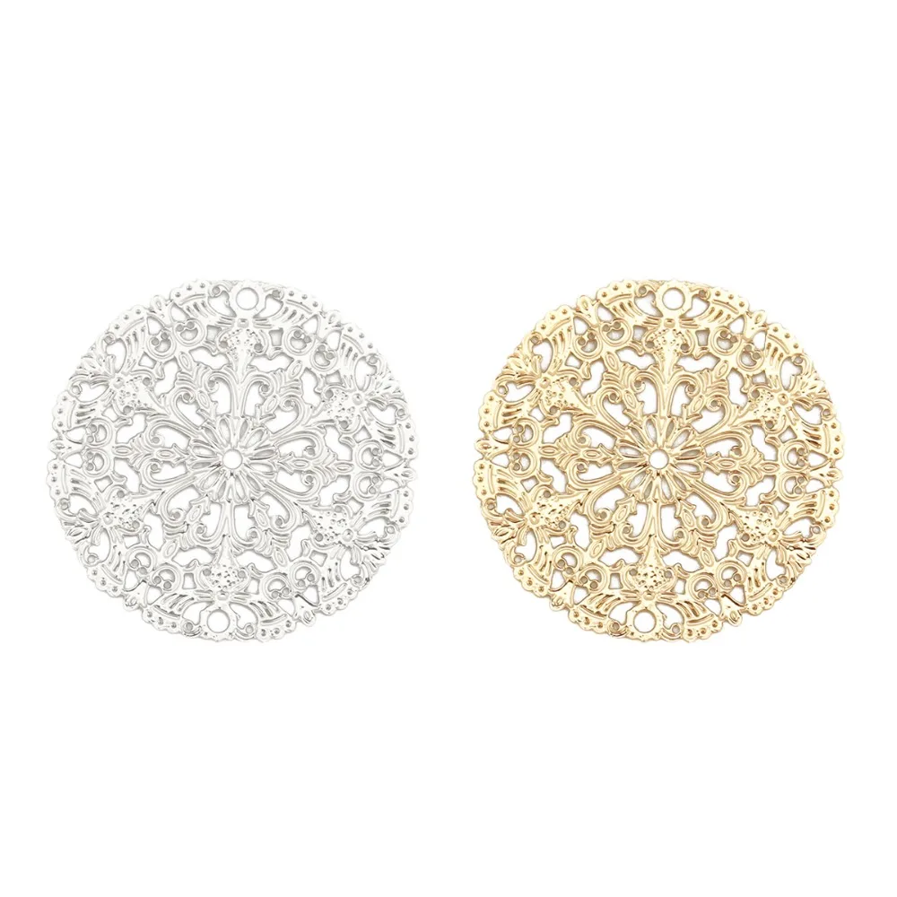 DoreenBeads модные рандозные штекеры круглые серебристые золотистые подвески сделай