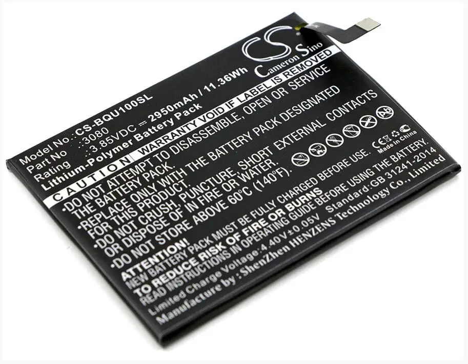 Аккумулятор Cameron Sino 2950mAh для BQ Aquaris U Lite Plus 3080 Mobile аккумулятор