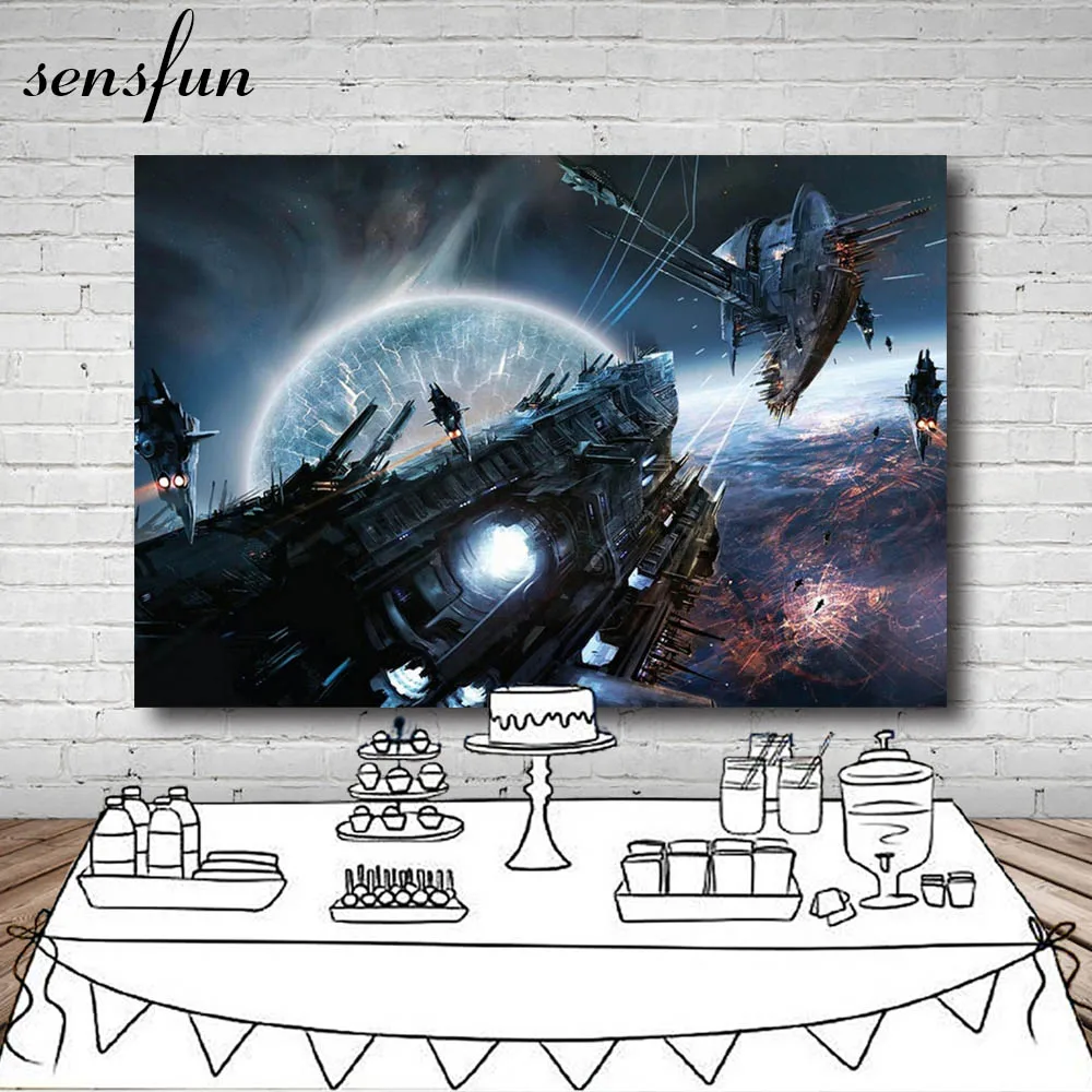 Sensfun Вселенная Космос Планета земля фон для мальчиков день Рождения Вечеринка