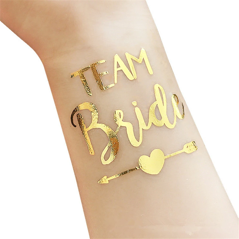 

10PCS Bride Bridesmaid Team Temporary Tattoo Bachelorette Party Sticker Decoration Mariage Bride To Be Bridal Party Supplies,B