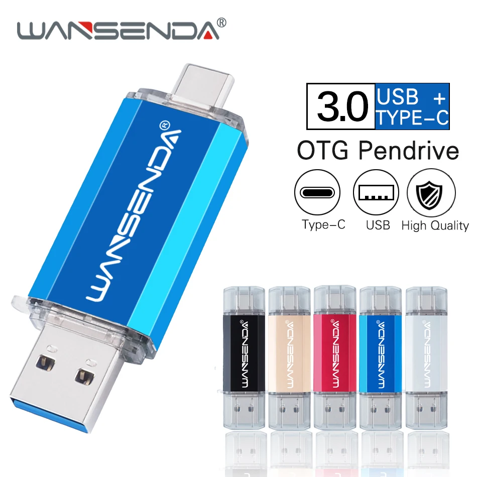Новый Usb 3 0 WANSENDA USB флеш накопитель OTG 32 Гб Тип C 64 128 ГБ 256 высокоскоростной карта