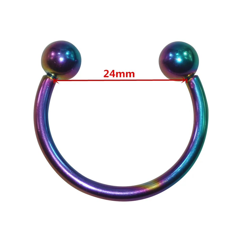 Диаметр 24 мм Съемный шарик из нержавеющей стали цветное металлическое кольцо для