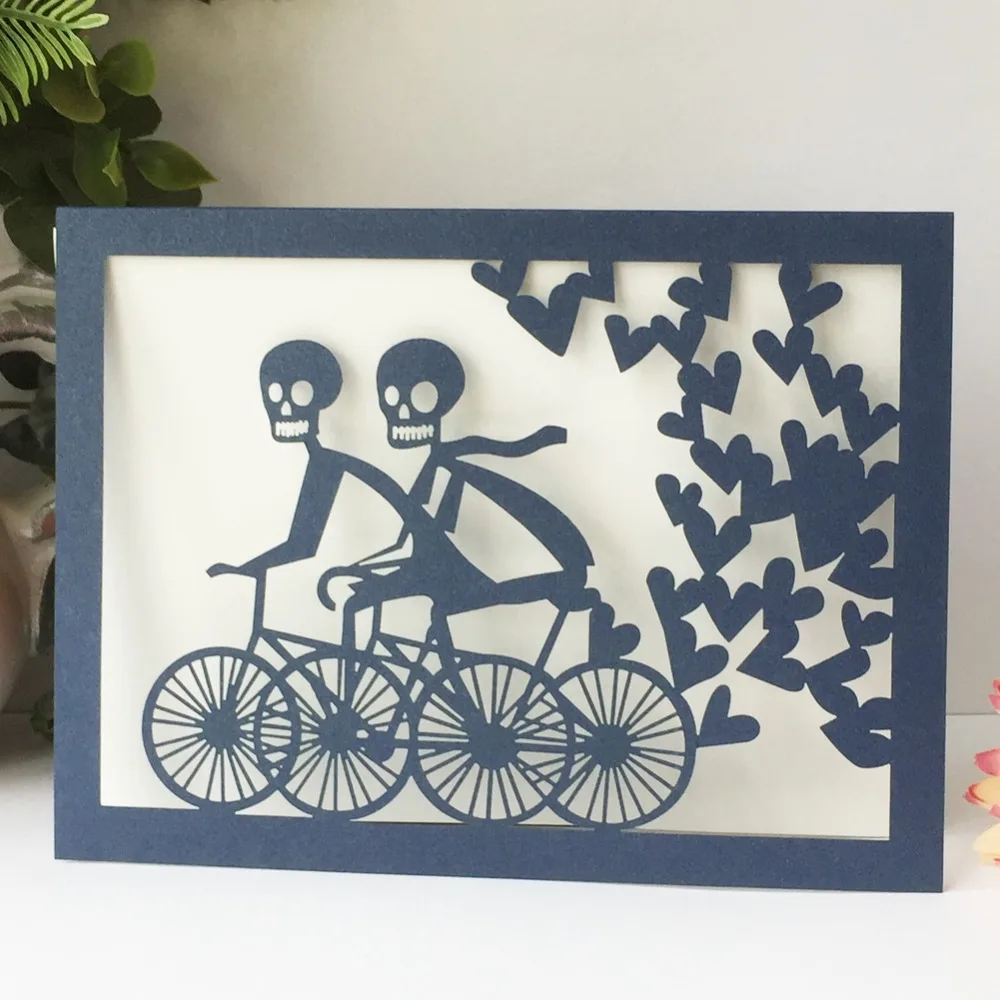 20 шт. свадебные пригласительные открытки с рисунком черепа|Открытки и