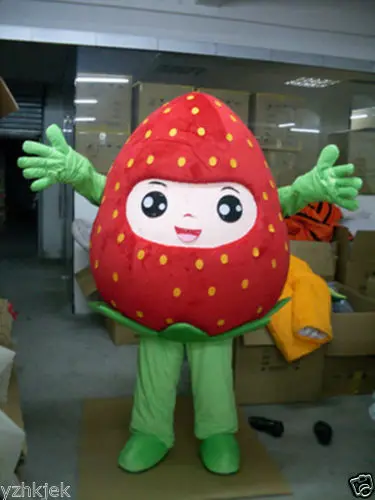 

Fruit Strawberry Mascot Costume Adults Cosplay Fancy Dress Parade Advertising