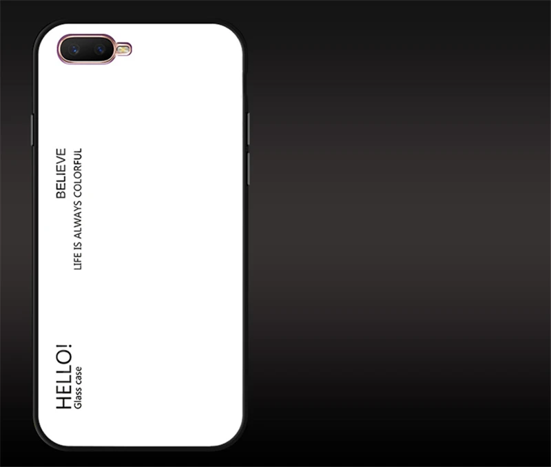 Градиентный чехол из закаленного стекла для OPPO RX17 Neo силиконовый чехол ТПУ Рамка жесткая стеклянная задняя крышка для OPPO RX 17 Neo противоударный чехол
