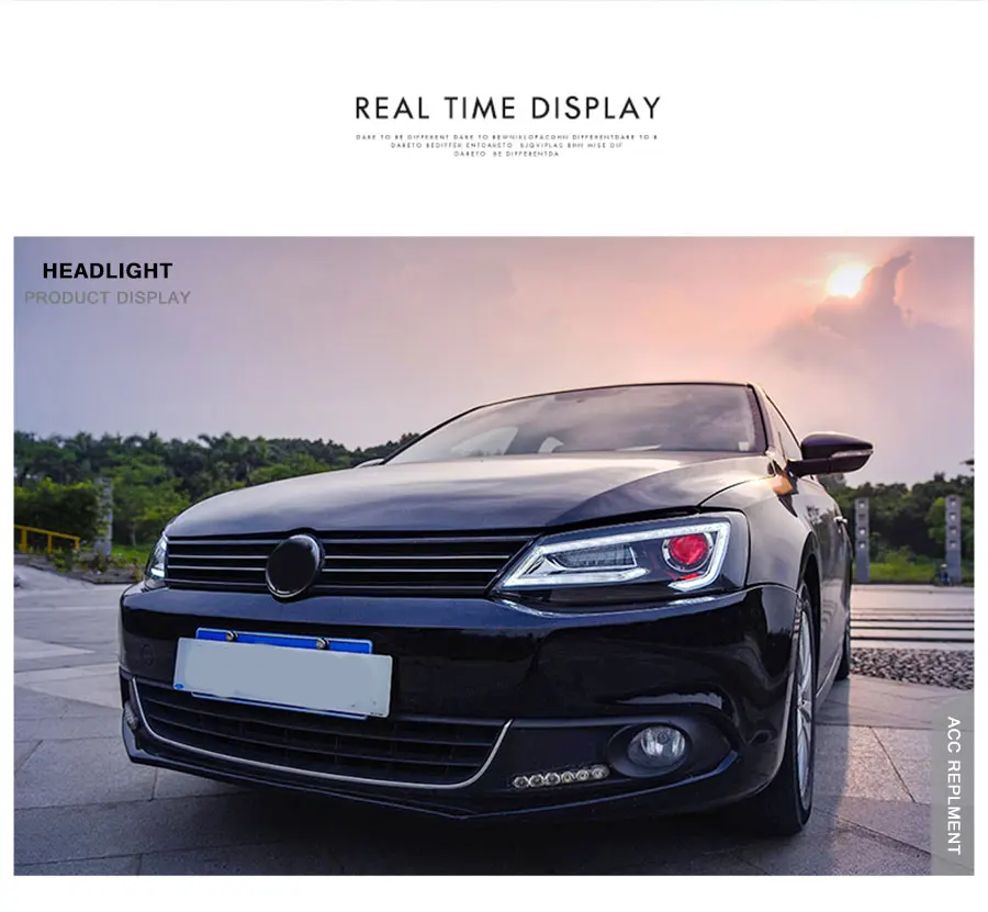 2 шт. светодиодный фары для VW Jetta 2012- светодиодный автомобильный фонарь ангельские глазки ксенон HID комплект Противотуманные фары светодиодный дневные ходовые огни
