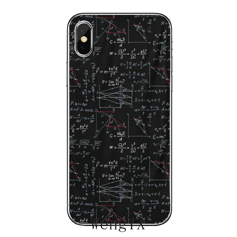 Символ Математика наука, физика формулы для samsung Galaxy S3 S4 S5 S6 S7 край S8 S9 плюс мини Примечание 3 4 5 8 Soft phone Чехол - Цвет: Formulas-A-01