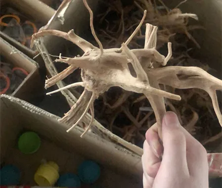 Натуральное дерево ствол driftwwood аквариум рептилия цилиндр изготовления корней растение дерево украшения орнамент(размер L