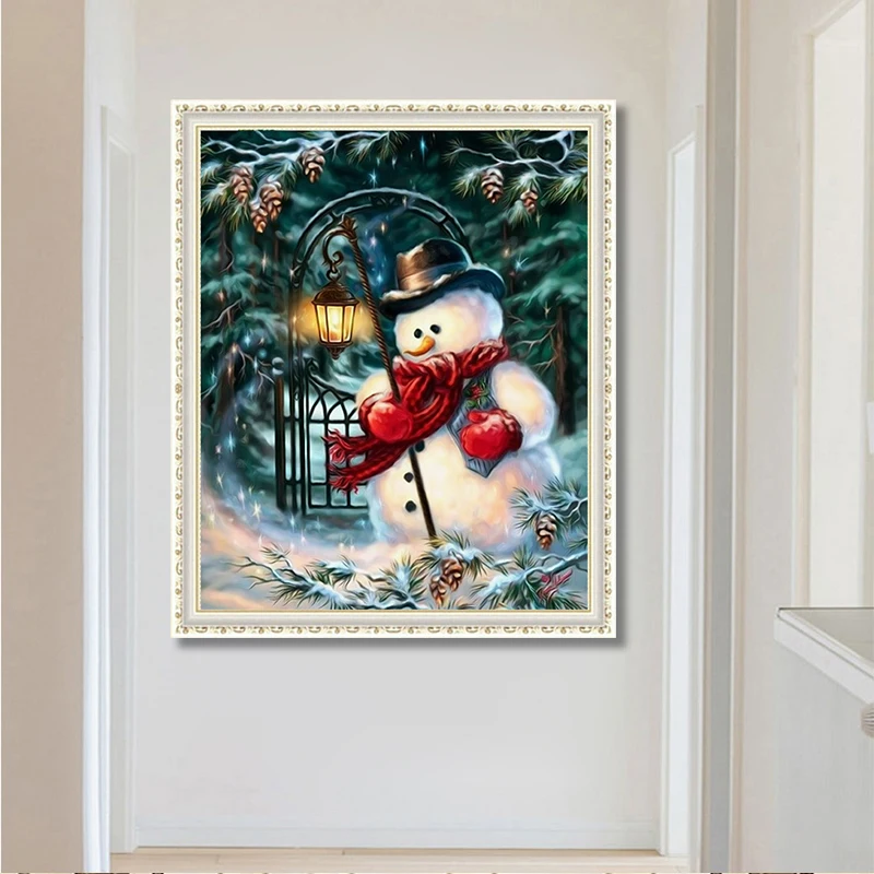 5d алмазное Украшение diy Вышивка крестом lanternsnowman картина из мозаики и бриллиантов