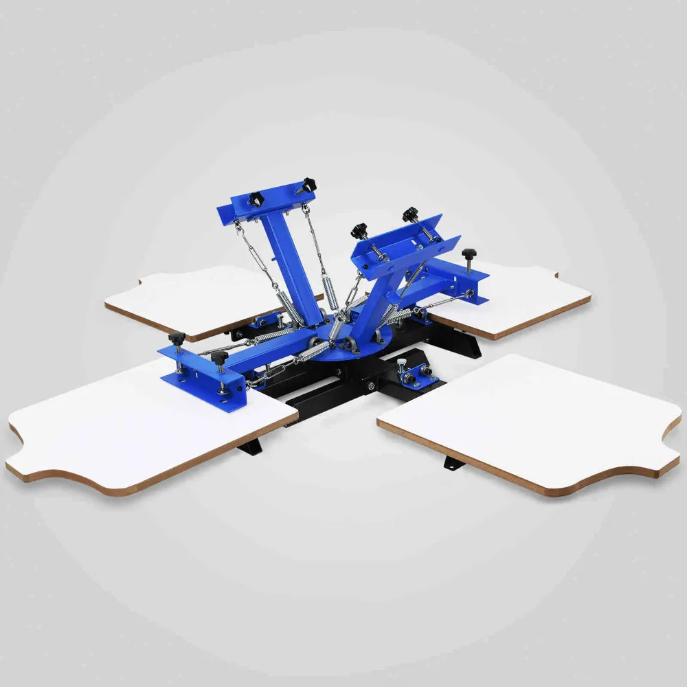 4 Color Station Silk Screen Printing Machine Print Printer Wood Carousel | Инструменты