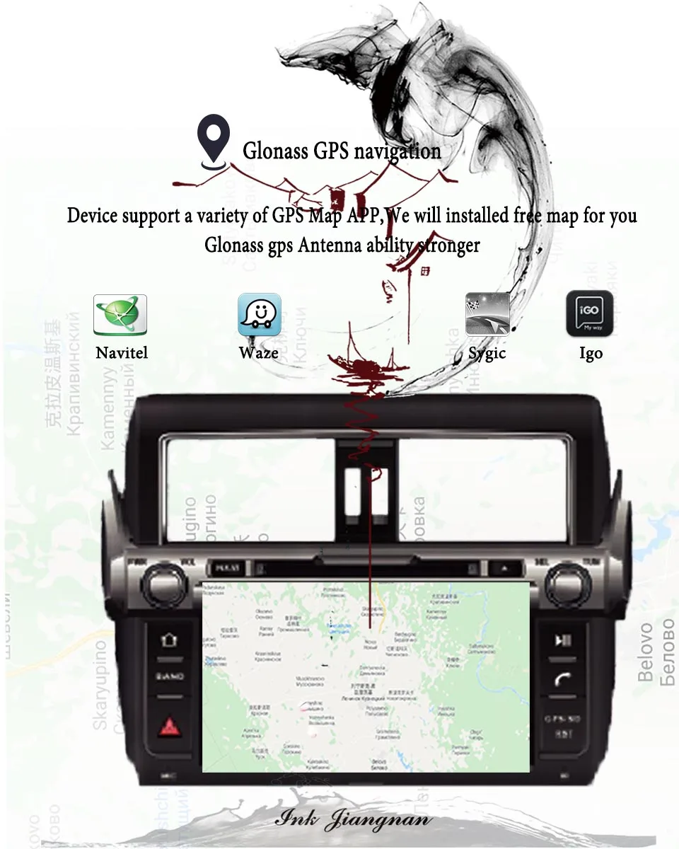 4G 64G Android9.0 для Toyota PRADO 150 Восьмиядерный " 1024*600 Bluetooth Автомобильный DVD Радио gps навигация магнитофон