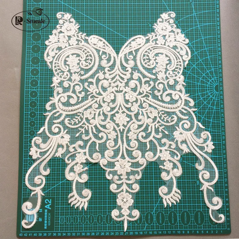 

Free shipping European New Fashion Sequin Embroidered Lace Patch Wedding Dress Decoration Decal Manual DIY Accessories RS96