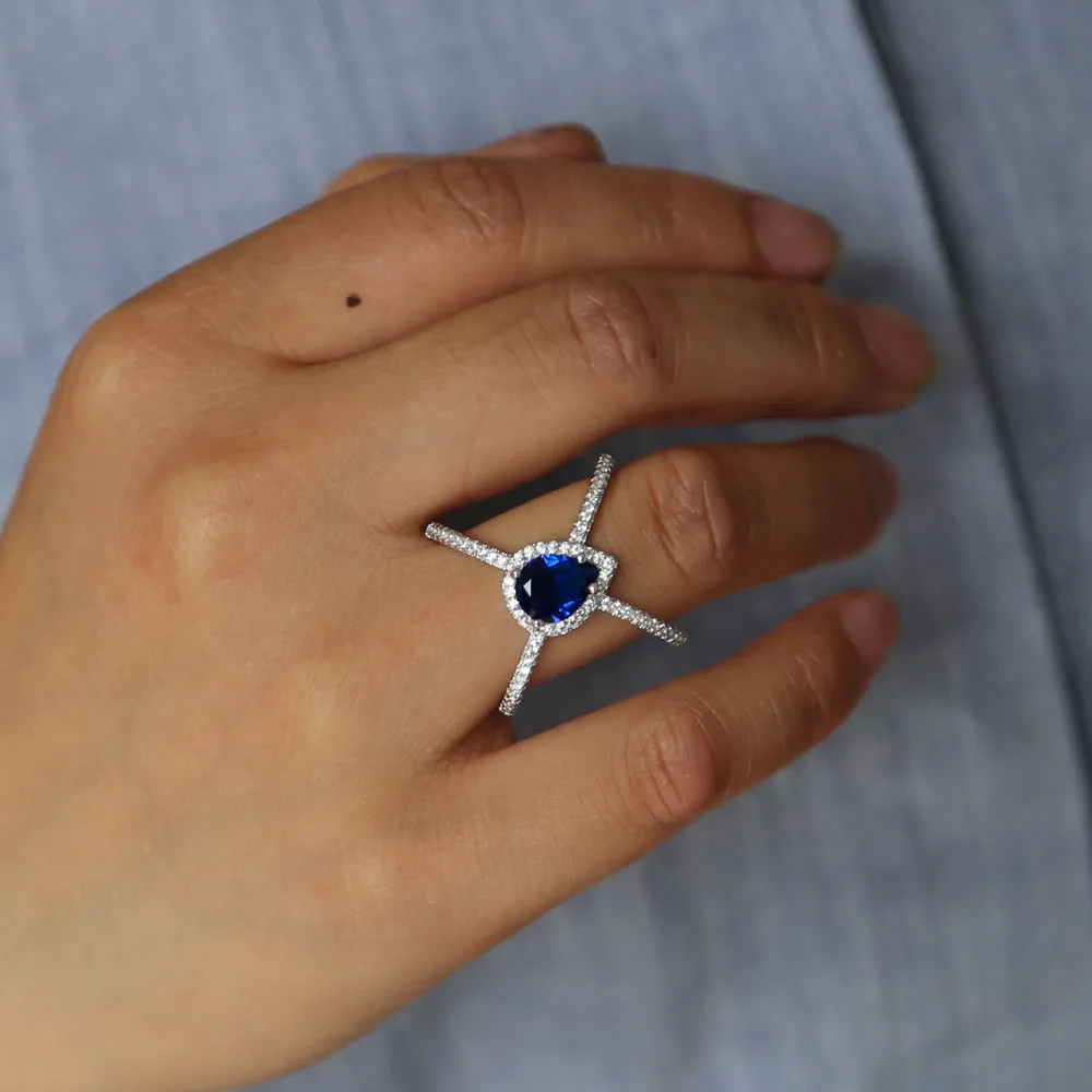 Женские кольца с двойным фианитом и перекрестной обмоткой Подарочные Кольца