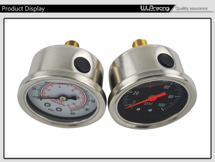 WLR RACING-датчик давления топлива жидкость 0-100 фунтов/кв. дюйм/0-160psi датчик давления масла датчик топлива черный/белый лицо WLR-OG33