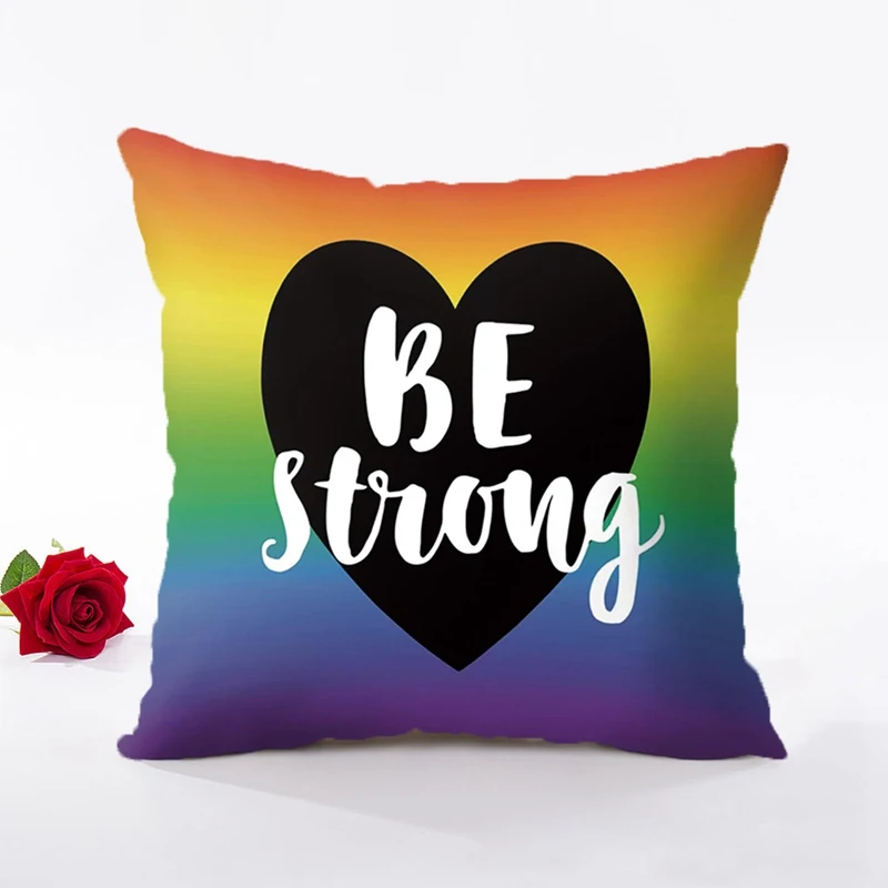 Pride Радужный чехол для подушки Peace& Be Strong Throw Чехол для дивана украшение