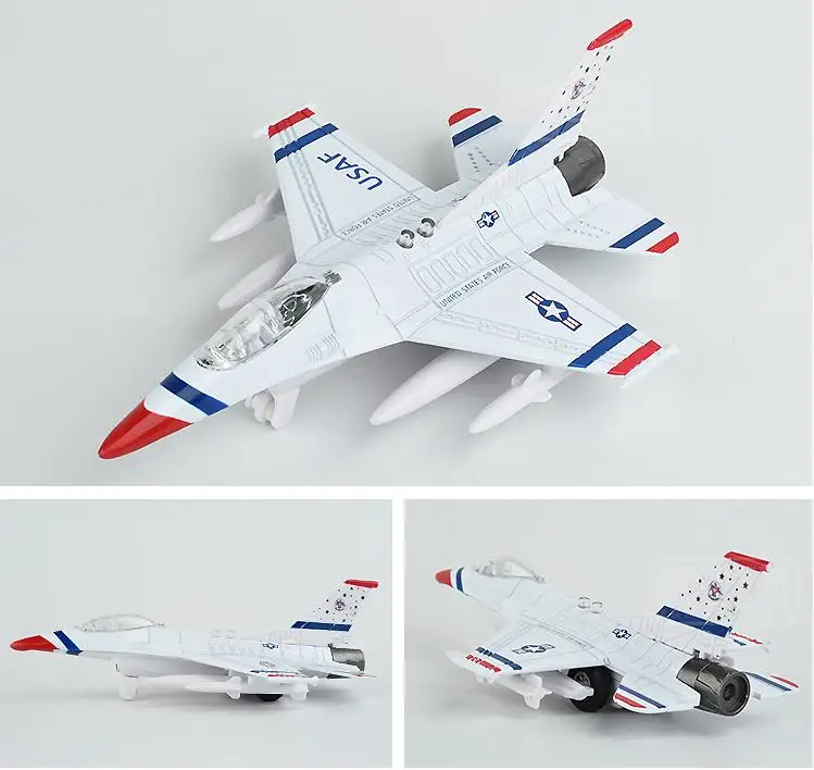 Сплав моделирование F16 истребитель Коллекция Модель сплава тянуть самолет