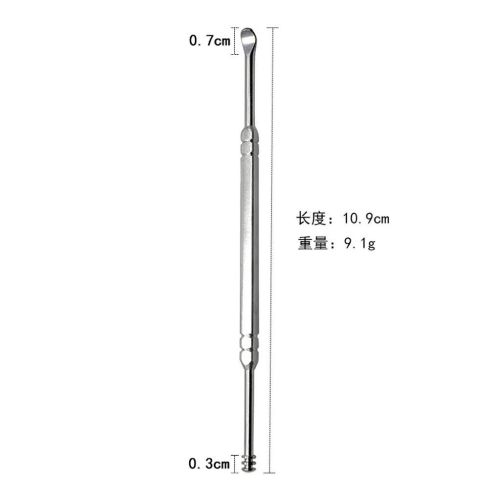 Двухголовочная ухочистка из нержавеющей стали спиральная металлический