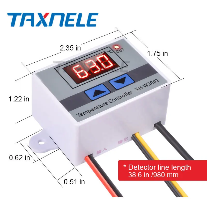 XH W3001 50 ~ 110C интеллектуальный цифровой регулятор температуры AC 220V 12V 24V 10A с ЖК