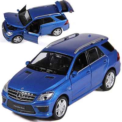 Синий 1:32 SUV ML63 Игрушечная модель автомобиля из сплава, детские игрушки, подлинный коллекционный подарок, внедорожник, детская игрушка - Цвет: Синий