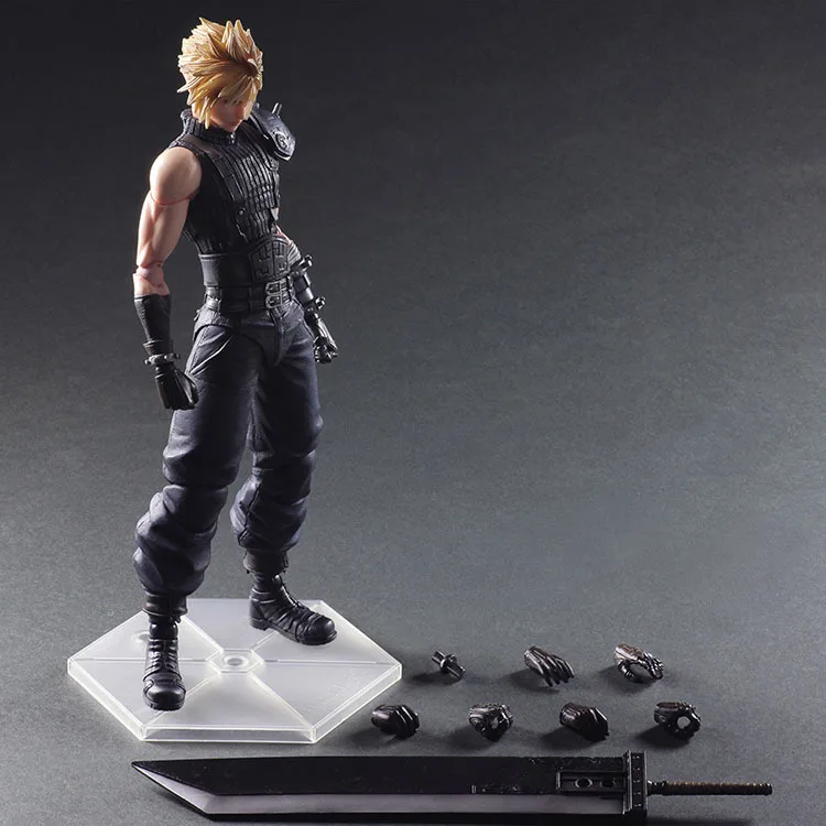 Play Arts Kai Cloud Strife 2nd Final Fantasy Figure Play Art Final Fantasy Cloud PA 27 см ПВХ фигурка куклы игрушки Детский подарок