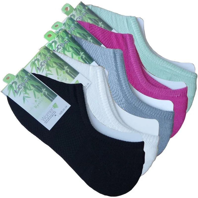 

Лидер продаж, сетчатые вязаные дышащие дизайнерские женские невидимые носки-лодочки из бамбукового волокна, силиконовые Нескользящие летн...