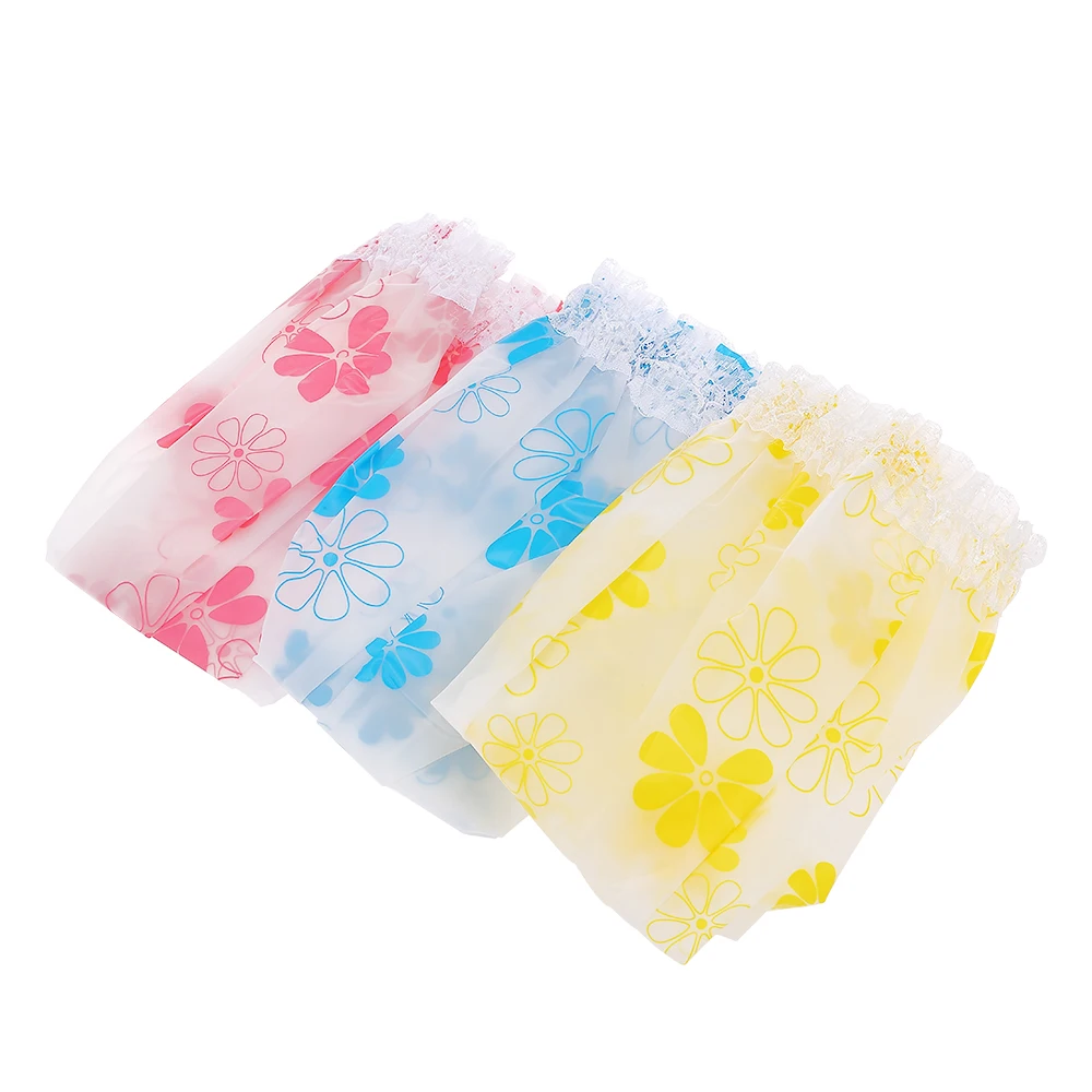 Водонепроницаемая шапочка для душа волос пластиковая купания эластичный Чехол