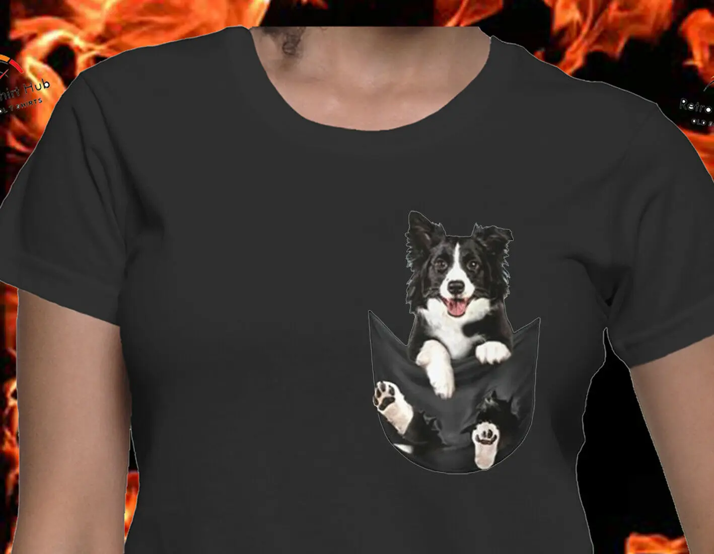 puppy in pocket shirt