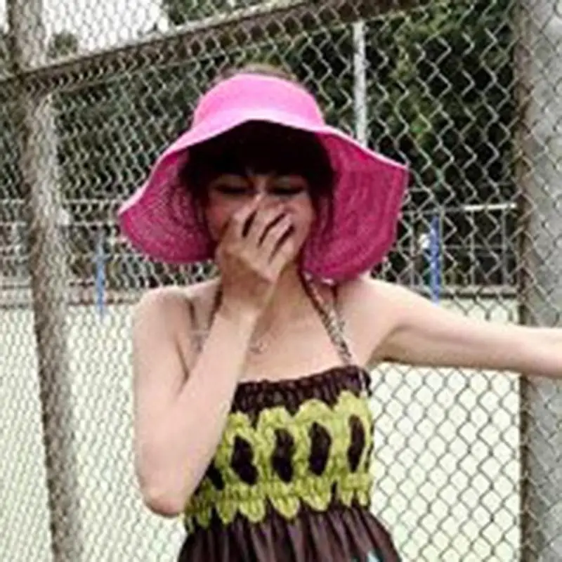 Горячая распродажа женщин летом широкими полями крышка сверните складной солнце