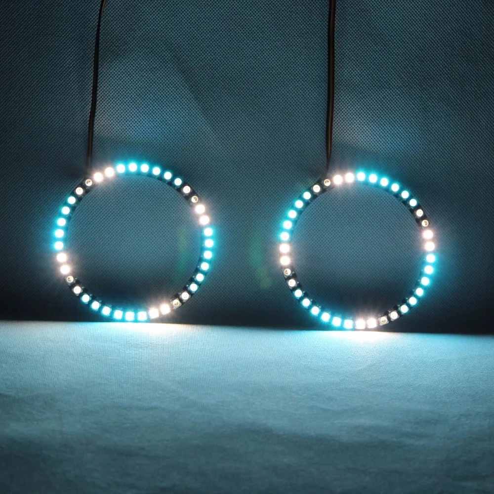 Вращающийся светильник RGBW Angel Eyes s DRL светодиодный многоцветный беспроводной