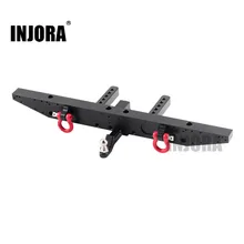 INJORA 1PCS Metal Rear Bumper with D-rings for 1/10 RC Car TRAXXAS TRX-4 TRX4 Upgrade Parts