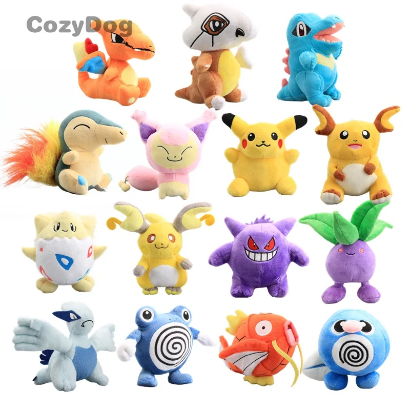 Высокое качество, серия Пикачу, плюшевая игрушка, аниме, Pichu Raichu, Wobbuffet, Gengar Charizard, Cyndaquil Absol Togepi, Skitty, куклы Cubone