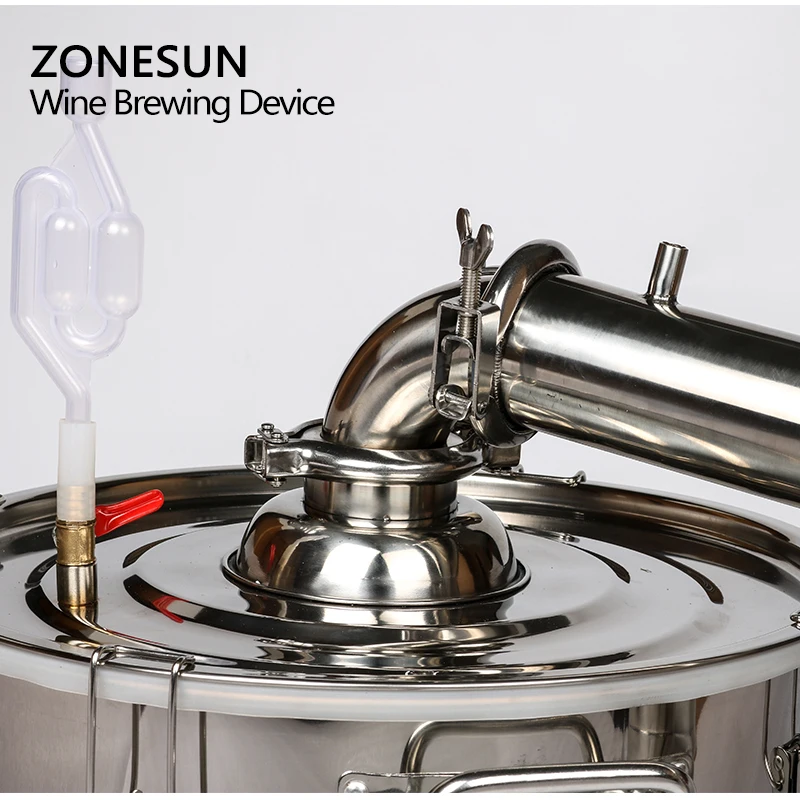 Домашний набор для пивоварения ZONESUN нержавеющая сталь домашнего вина алкоголя 25л