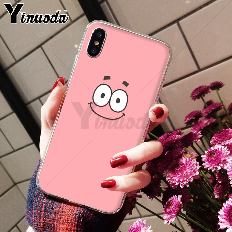 Yinuoda анимация милый Губка Боб ТПУ мягкий резиновый чехол для телефона iPhone 8 7 6 6S Plus