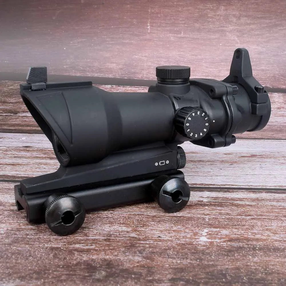 Охотничий прицел ACOG 1X32 тактический Красный Зеленый точечный прицел с подсветкой Оптический прицел с 20 мм Рельсом для страйкбола пистолет