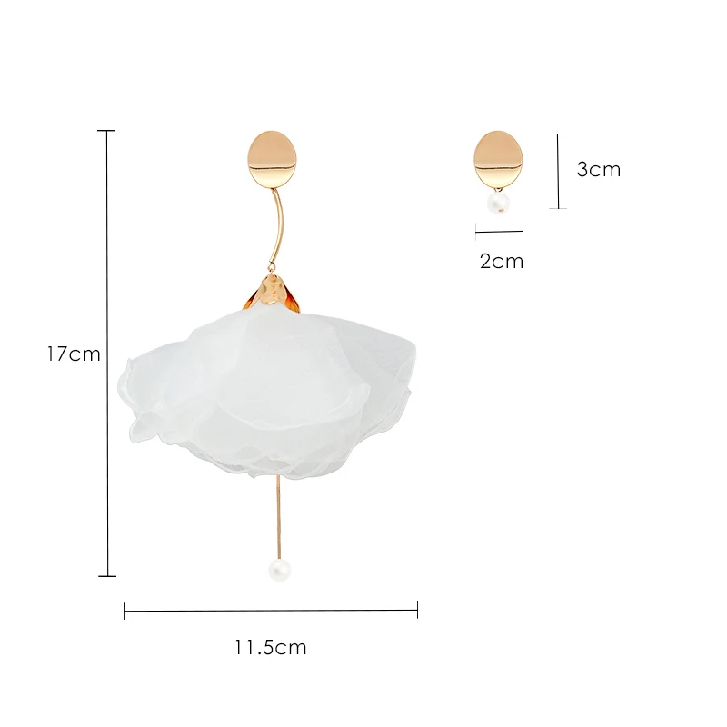 Новый Тюль цветок серьги длинный абзац диких уха ювелирные изделия личности