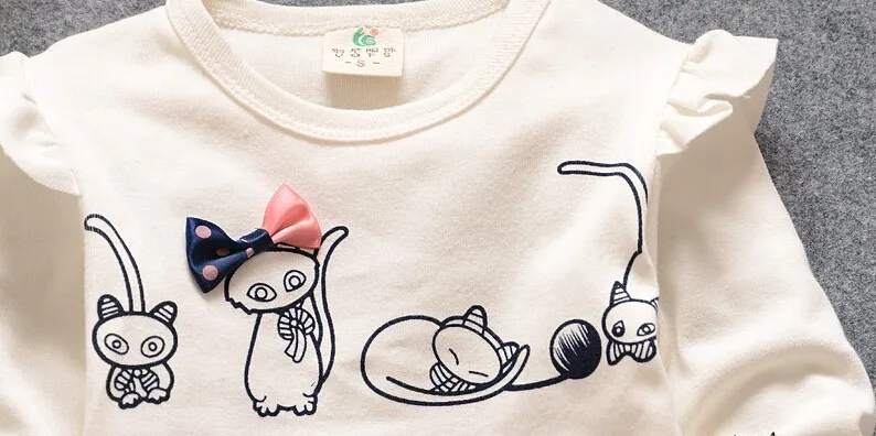 BibiCola/комплект осенней одежды для маленьких девочек детские весенние джинсовые