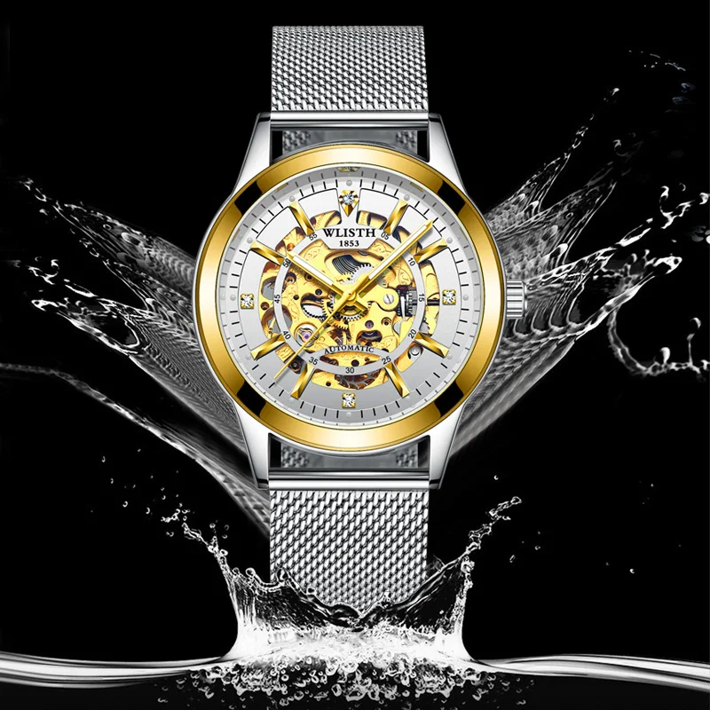 Relojes WLISTH Мужские автоматические механические Спортивные часы мужские роскошные