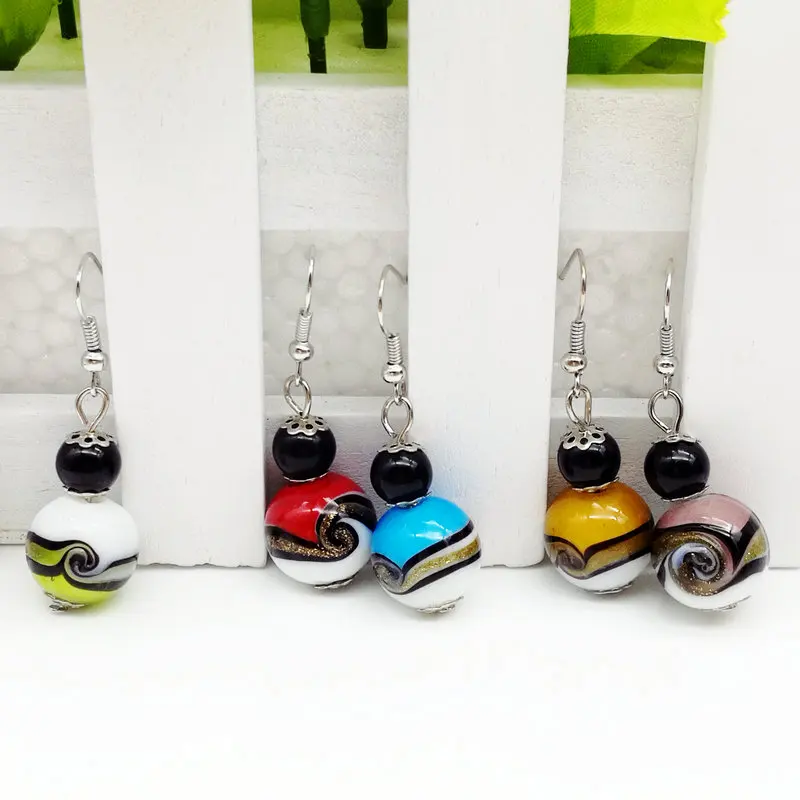 Новые модные женские серьги с цветным рисунком или узором дизайнерские