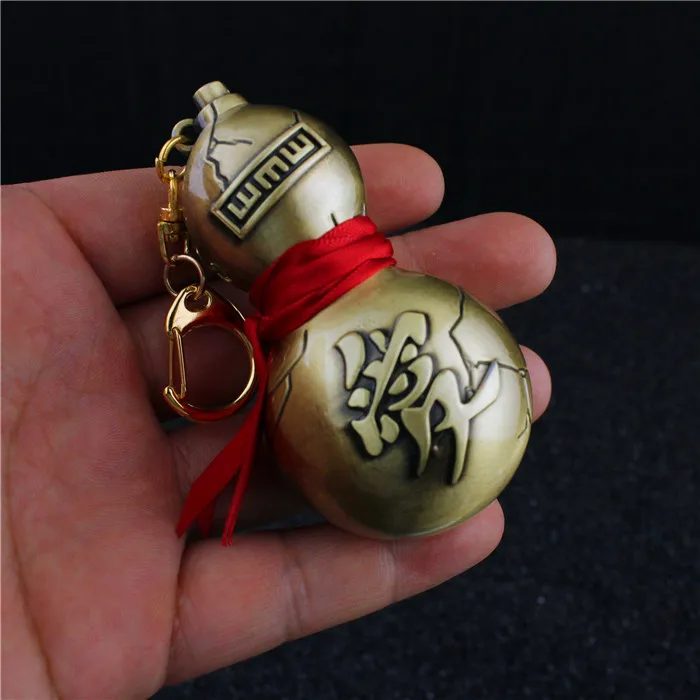 Anime Gaara Cosplay Weapons Props Gourd Keychain Ornaments Accessories Zinc Alloy 8cm | Тематическая одежда и униформа